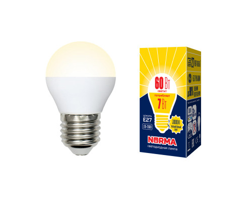 LED-G45-7W/WW/E27/FR/NR картон