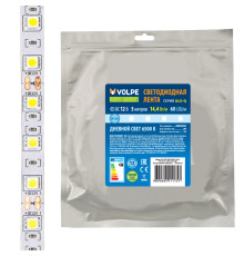 ULS-Q221 5050-60LED/m-10mm-IP20-DC12V-14,4W/m-5M-6500K катушка в герметичной упаковке