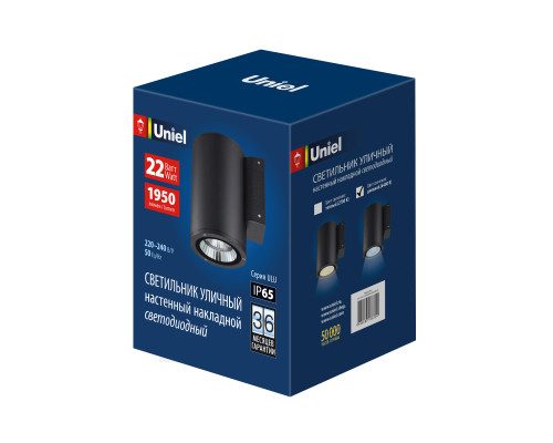 ULU-S21С-22W/6400K IP65 BLACK