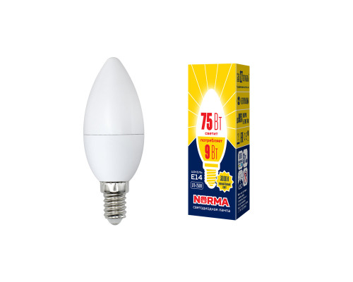 LED-C37-9W/WW/E14/FR/NR картон
