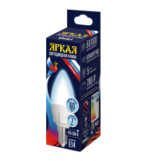 LED-C37 7W/6500K/E14/FR PLP01WH