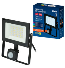 ULF-F62-50W/6500K SENSOR IP54 200-240В BLACK