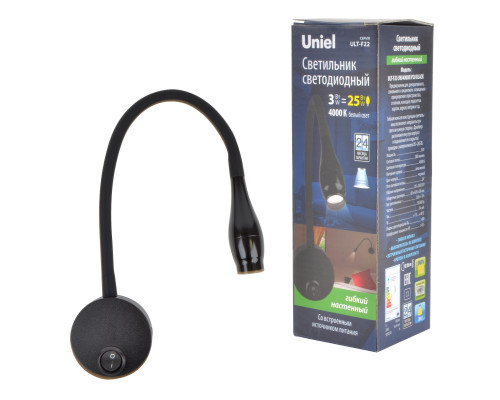 ULT-F22-3W/4000K IP20 BLACK