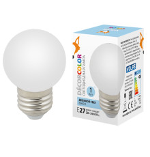 LED-G45-1W/6000K/E27/FR/С