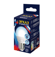 LED-G45 7W/6500K/E27/FR PLP01WH