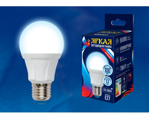 LED-A60 13W/6500K/E27/FR PLP01WH картон