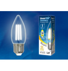LED-C35-5W/WW/E27/CL/DIM GLA01TR картон