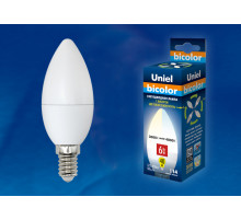 LED-C37-6W/WW+NW/E14/FR PLB01WH картон