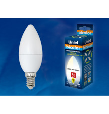 LED-C37-6W/WW+NW/E14/FR PLB01WH картон