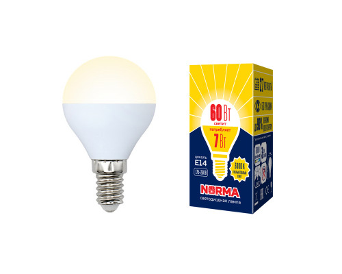 LED-G45-7W/WW/E14/FR/NR картон