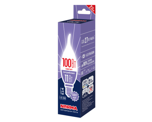 LED-CW37-11W/6500K/E14/FR/NR