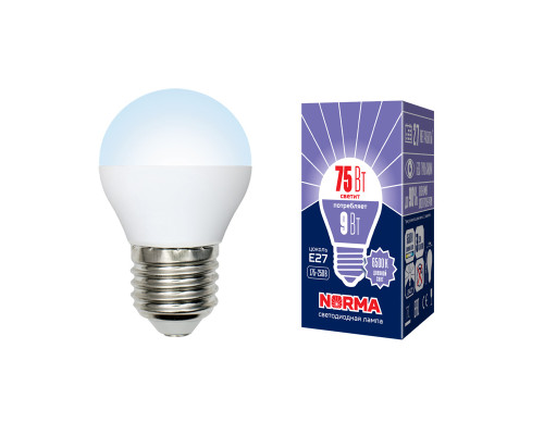 LED-G45-9W/DW/E27/FR/NR картон