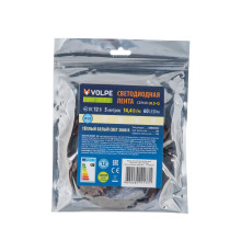 ULS-Q221 5050-60LED/m-10mm-IP20-DC12V-14,4W/m-5M-3000K катушка в герметичной упаковке