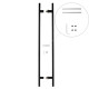 Ручки-скобы Avers Square HC-0920-40*20/800-INOX/201-BLM
