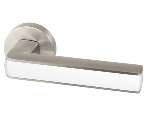 Ручка Armadillo (Армадилло) раздельная R.URB52.CUBE (CUBE URB3) SN/White-19 матовый никель/белый