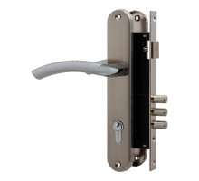 Замок цилиндровый Fuaro (Фуаро) с в комплекте с ручкой LOCKSET.9013 (SET F9011) SN/CP мат.никель 
