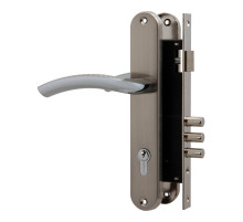 Замок цилиндровый Fuaro (Фуаро) с в комплекте с ручкой LOCKSET.9013 (SET F9011) SN/CP мат.никель 