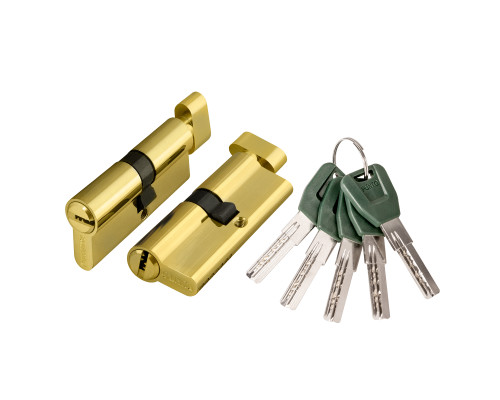 Цилиндровый Punto (Пунто) механизм (A202/80) A2002Knob80(35+10+35) с вертушкой PB латунь