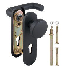 Ручка Fuaro (Фуаро) дверная FP.DH72.043P-KNOB NE (DH-043P-KNOB NE), нейлон, квадрат 9x90 мм, BL-24 черный 