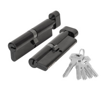 Цилиндровый Fuaro (Фуаро) механизм (200 ZM/100) 2000ZM Knob 100 (45+10+45) BL-24 черный 5Key с вертушкой 