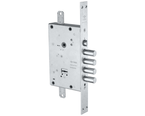 Замок Cisa (Чиза) врезной сувальдный с защёлкой NEW CAMBIO FACILE 57.685.48 (тех. упаковка), ключ 64 мм