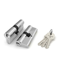 Цилиндровый Fuaro (Фуаро) механизм (100 CA/70) 1000CAKey70(30+10+30) CP хром 3Key 