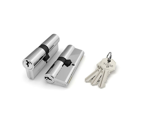 Цилиндровый Fuaro (Фуаро) механизм (100 CA/70) 1000CAKey70(30+10+30) CP хром 3Key