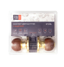 Ручка Punto (Пунто) защелка DK672/BL WD-BK (фик.) дерево 