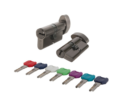 Цилиндровый Punto (Пунто) механизм MaxPro7002Knob52mm(21+10+21) GR графит 7key с вертушкой