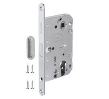 Замок Armadillo (Армадилло) межкомнатный магнитный под цилиндр с ответной планкой GRAVITY G02.196.50.85 CP хром 