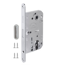 Замок Armadillo (Армадилло) межкомнатный магнитный под цилиндр с ответной планкой GRAVITY G02.196.50.85 CP хром 