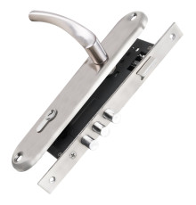 Замок Punto (Пунто) цилиндровый в комплекте с ручкой LOCKSET90.CRONA.4585-3 (KIT P90 4585/3 CRONA) SN мат.никель 