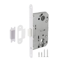 Корпус Fuaro (Фуаро) врезного замка c защёлкой PLASTP85C-50 (P85C-50) WH белый 