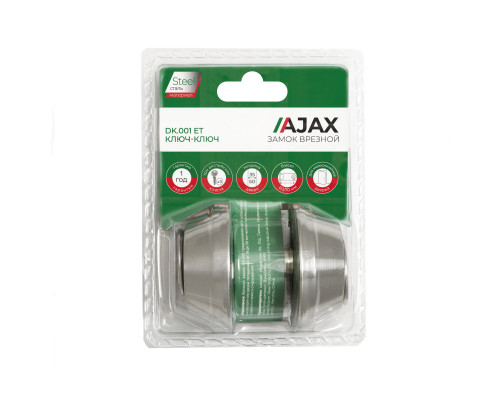 Замок Ajax (Аякс) врезной DK.001 ET SN мат.никель