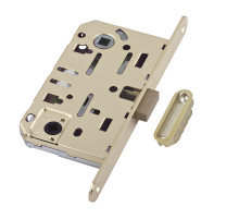 B06102.50.23.640 AGB (АГБ) Защелка врезная WC (мат. лат.) MEDIANA POLARIS с отв. планкой (скин) 