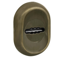 Накладка Fuaro (Фуаро) на сувальдный замок ESC.S-auto/CRE/OV.13 (ESC-13S) с авт. шторками AB зелёная бронза 