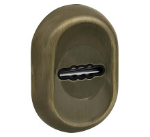 Накладка Fuaro (Фуаро) на сувальдный замок ESC.S-auto/CRE/OV.13 (ESC-13S) с авт. шторками AB зелёная бронза 