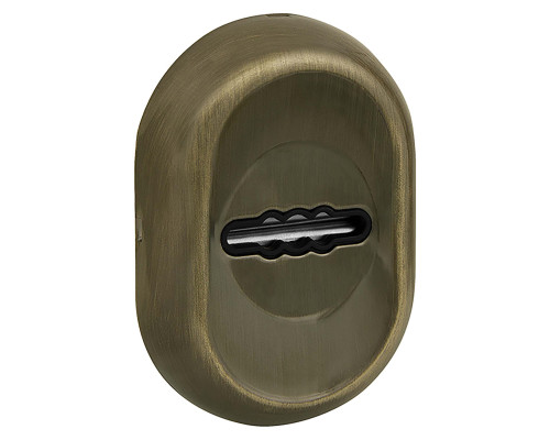 Накладка Fuaro (Фуаро) на сувальдный замок ESC.S-auto/CRE/OV.13 (ESC-13S) с авт. шторками AB зелёная бронза