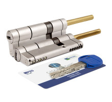 Цилиндровый механизм Mottura (Моттура) под вертушку (дл. шток) CP4P463101C5 (77 мм/41+10+26), МАТ.НИКЕЛЬ 