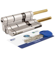 Цилиндровый механизм Mottura (Моттура) под вертушку (дл. шток) CP4P463101C5 (77 мм/41+10+26), МАТ.НИКЕЛЬ 