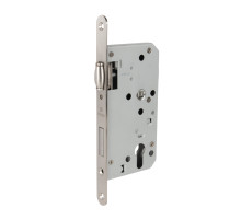 Замок Fuaro (Фуаро) врезной DD.INOX/C-55.72/R с роликовой защелкой (лиц.планка 20 мм) 