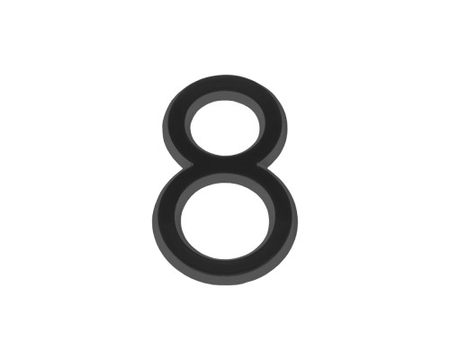 Цифра Fuaro (Фуаро) &quot 8&quot самоклеящаяся ABS (50х37) (FUARO) BL черный