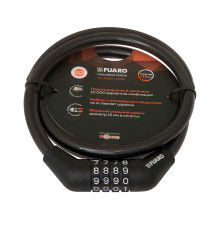 Замок Fuaro (Фуаро) тросовый PL-BIKE-12100-CODE (12х1000) (PL-12100-CODE) перекод. /подвес 