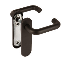 Ручка Fuaro (Фуаро) дверная FP.DH172.0433 W/CYL HOLE NE (9x140) без отверстий под ЦМ BL-24 черный 