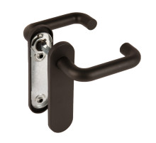 Ручка Fuaro (Фуаро) дверная FP.DH172.0433 W/CYL HOLE NE (9x140) без отверстий под ЦМ BL-24 черный 