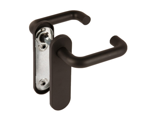 Ручка Fuaro (Фуаро) дверная FP.DH172.0433 W/CYL HOLE NE (9x140) без отверстий под ЦМ BL-24 черный