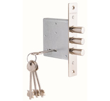 Замок Guardian (Гардиан) врезной сувальдный ЗВ 10.01 (без отв. планки), 4 кл. (длинный кл. 60 мм) /128:3356/ 