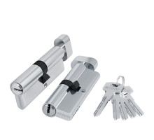 Цилиндровый Fuaro (Фуаро) механизм (200 ZM/80) 2000ZMKnob80(30+10+40) CP хром 5Key с вертушкой 