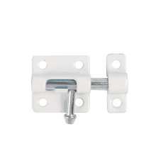 Шпингалет Ajax (Аякс) мебельный металлический SPD40х30 WH белый 