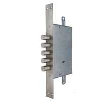 Замок Mettem (Меттэм) врезной сувальдный ЗВ8 341.1.1 с тягами, 5 кл. (ключ 60 мм) 